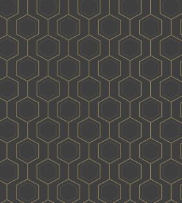 Hexaline Wallpaper by Caselio Noir or Hexaline Wallpaper by Caselio Noir or