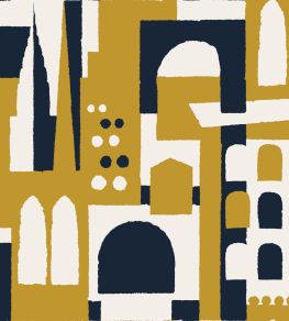 Hey! Manhattan Wallpaper by Mini Moderns Orchard Ochre Hey! Manhattan Wallpaper by Mini Moderns Orchard Ochre