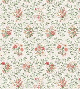 Hollingbourne Fabric by Nina Campbell Coral/Eucalyptus Hollingbourne Fabric by Nina Campbell Coral/Eucalyptus