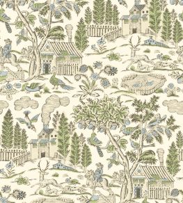 Home Park Wallpaper by GP & J Baker Soft Green/Blue Home Park Wallpaper by GP & J Baker Soft Green/Blue