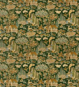 Home Park Velvet Fabric by GP & J Baker Royal Green