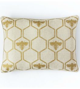 Honey Bees Pillow 16 x 24" by Barneby Gates Gold Honey Bees Pillow 16 x 24" by Barneby Gates Gold