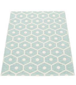 Honey Rug by Pappelina Pale Turquoise/Vanilla