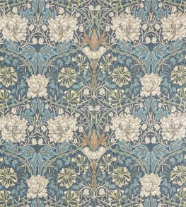 Honeysuckle & Tulip Fabric by Morris & Co Woad/Thyme Honeysuckle & Tulip Fabric by Morris & Co Woad/Thyme