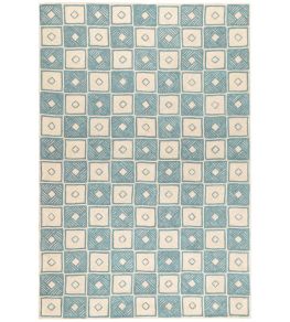 Hop Scotch Rug by GP & J Baker Aqua Hop Scotch Rug by GP & J Baker Aqua