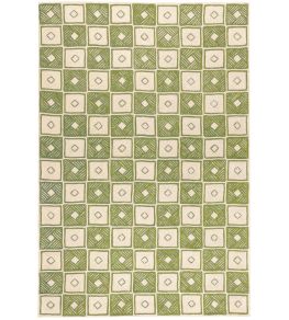 Hop Scotch Rug by GP & J Baker Green Hop Scotch Rug by GP & J Baker Green