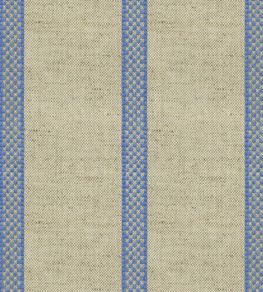 Hopsack Stripe Fabric by Ian Mankin Airforce