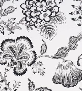 Hothouse Flowers Silhouette Wallpaper by Schumacher Black And White Hothouse Flowers Silhouette Wallpaper by Schumacher Black And White