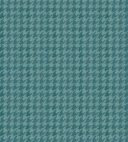 Hounds Tooth Fabric by Arley House Teal Hounds Tooth Fabric by Arley House Teal