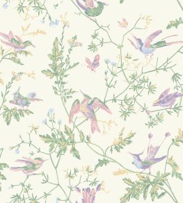 Hummingbirds Cotton Fabric by Cole & Son Blush, Sage, & Mulberry on Cream Hummingbirds Cotton Fabric by Cole & Son Blush, Sage, & Mulberry on Cream