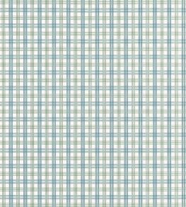 Huntley Plaid Wallpaper by Thibaut Peacock Blue and Green