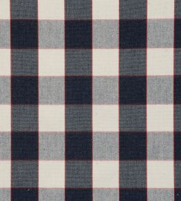 Essex Check Fabric by Ian Mankin Dark Navy Essex Check Fabric by Ian Mankin Dark Navy