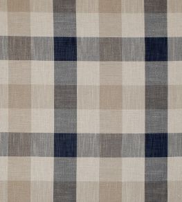 Oban Check Fabric by Ian Mankin Dark Navy Oban Check Fabric by Ian Mankin Dark Navy