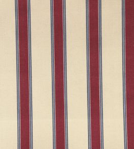Blazer Stripe Fabric by Ian Mankin Peony/Airforce Blazer Stripe Fabric by Ian Mankin Peony/Airforce