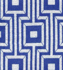 Maze Fabric by Ian Mankin Cobalt Maze Fabric by Ian Mankin Cobalt