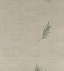 Embroidered Union Fern Fabric by Ian Mankin Sage Embroidered Union Fern Fabric by Ian Mankin Sage