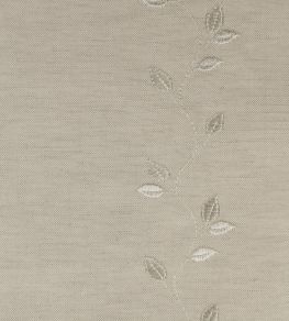 Embroidered Union Leaf Fabric by Ian Mankin Cream Embroidered Union Leaf Fabric by Ian Mankin Cream