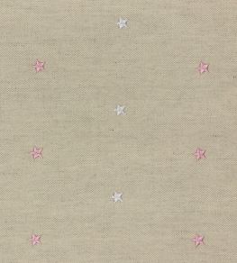 Embroidered Union Star Fabric by Ian Mankin Pink Embroidered Union Star Fabric by Ian Mankin Pink