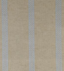 Hopsack Stripe Fabric by Ian Mankin Bluebell
