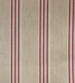 Henley Stripe Fabric by Ian Mankin Cream/Peony