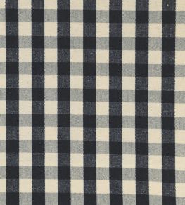 Suffolk Check Small Fabric by Ian Mankin Black Suffolk Check Small Fabric by Ian Mankin Black