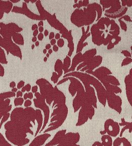Wildflower Fabric by Ian Mankin Red