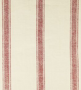 Angus Stripe Fabric by Ian Mankin Red