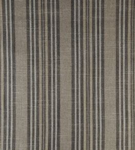 Jura Stripe Fabric by Ian Mankin Brown