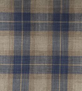 Kintyre Check Fabric by Ian Mankin Blue Kintyre Check Fabric by Ian Mankin Blue
