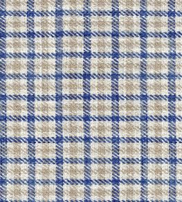 Nairn Check Fabric by Ian Mankin Blue Nairn Check Fabric by Ian Mankin Blue