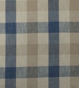 Oban Check Fabric by Ian Mankin Blue Oban Check Fabric by Ian Mankin Blue
