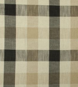 Oban Check Fabric by Ian Mankin Charcoal