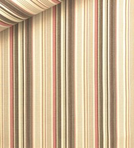 Pyjama Stripe Fabric by Ian Sanderson Persimmon
