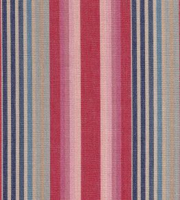 Quay Stripe Fabric by Ian Sanderson Rose Blue
