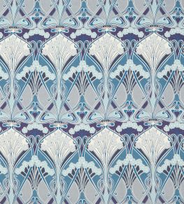 Ianthe Bloom Multi in Ladbroke Linen Fabric by Liberty Lapis