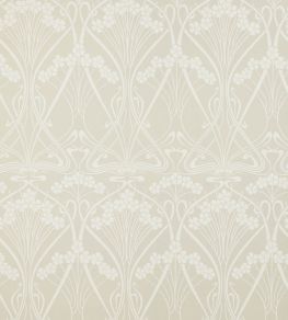 Ianthe Mono Wallpaper by Liberty Pewter White Ianthe Mono Wallpaper by Liberty Pewter White