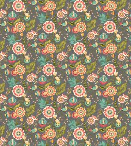 Ichika Trail Wallpaper by Ohpopsi Charcoal & Teal Ichika Trail Wallpaper by Ohpopsi Charcoal & Teal