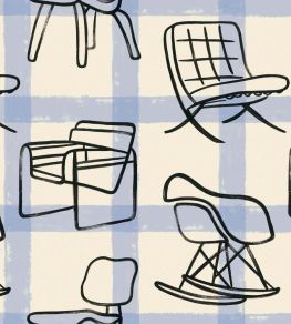 Iconicos Wallpaper by Coordonne Blue Iconicos Wallpaper by Coordonne Blue