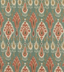 Ikat Bokhara Fabric by GP & J Baker Teal