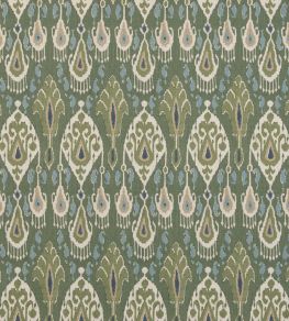 Ikat Bokhara Linen Fabric by GP & J Baker Emerald Ikat Bokhara Linen Fabric by GP & J Baker Emerald