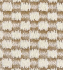 Ikat Checks Fabric by JORO J1-Latte/Ecru