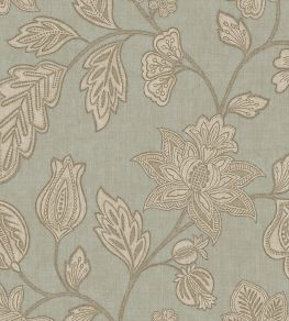 Ikat Flower Trail Wallpaper by Eijffinger Blue Ikat Flower Trail Wallpaper by Eijffinger Blue