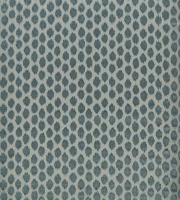 Ikat Spot Fabric by Zoffany Blue Stone