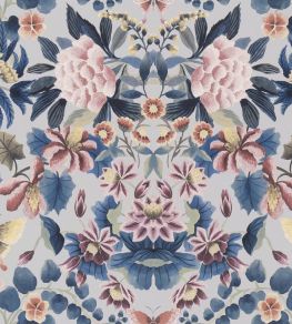 Ikebana Damask Wallpaper by Designers Guild Slate Blue Ikebana Damask Wallpaper by Designers Guild Slate Blue