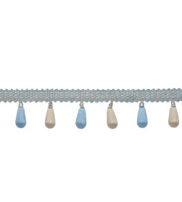 Ilana Beaded Fringe Trimming by Samuel & Sons Ocean Ilana Beaded Fringe Trimming by Samuel & Sons Ocean