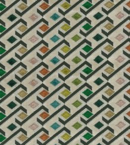 Ilaria Fabric by Osborne & Little Grass/Chartreuse/Brick Ilaria Fabric by Osborne & Little Grass/Chartreuse/Brick