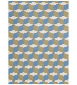 Illusion Rug by Layered Blue Sandstone Illusion Rug by Layered Blue Sandstone
