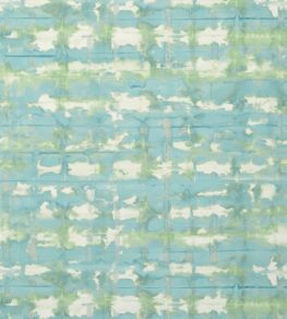 Illusion Wallpaper by Thibaut Teal and Green