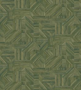Imbrication Wallpaper by Casamance Vert Mousse
