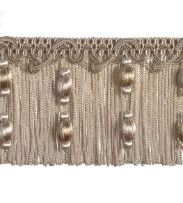Imperiale Bullion Beaded Fringe Trimming by Houles Nocciola